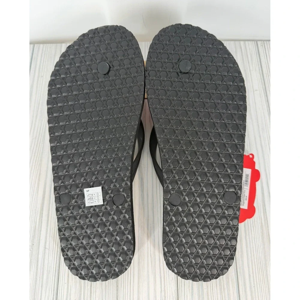 Vans Makena Checkerboard Black Marshmallow UltraCush Flip Flops Mens Size 11